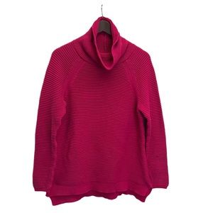 Kenneth Cole Reaction Pink Cotton Blend Roll Neck Tunic Sweater Size L